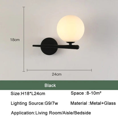 modern globe Wall Light