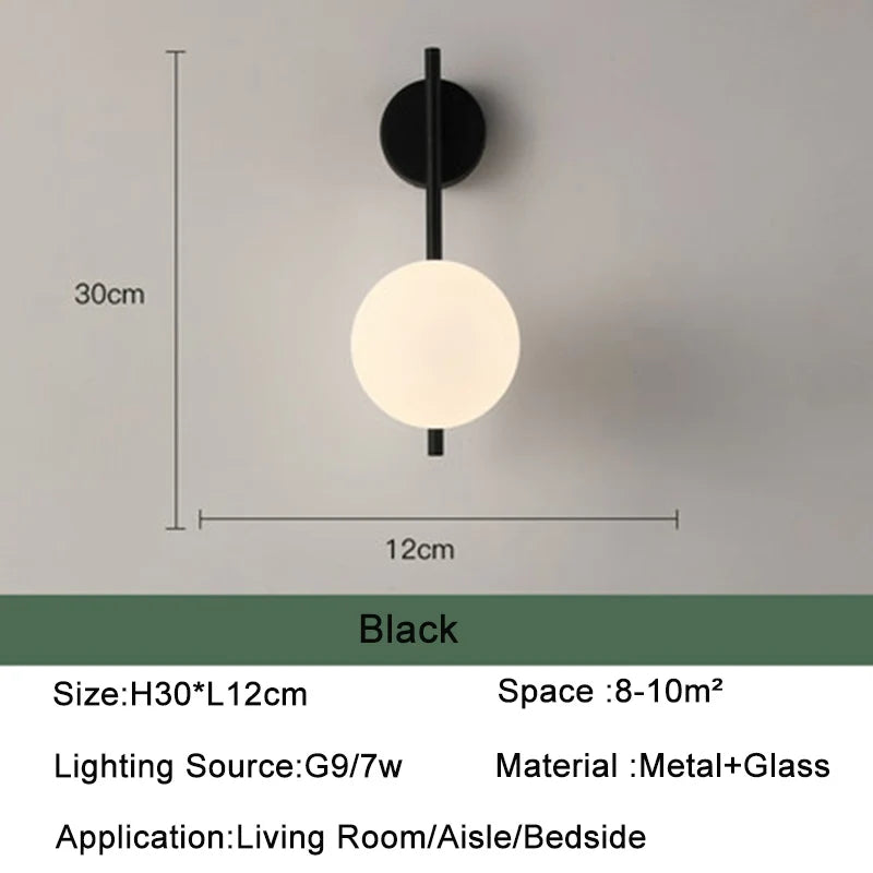 modern globe Wall Light