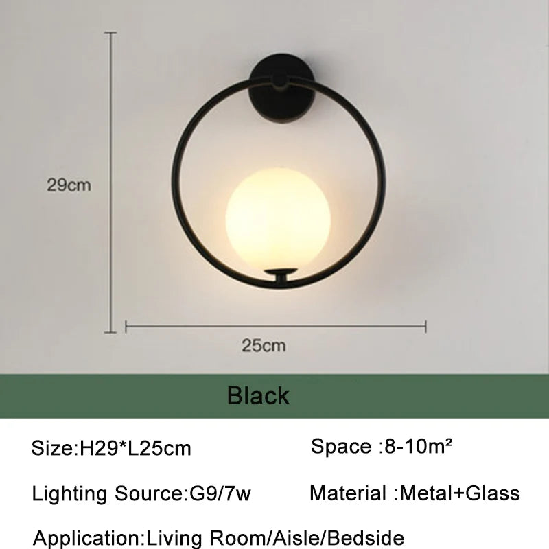 modern globe Wall Light