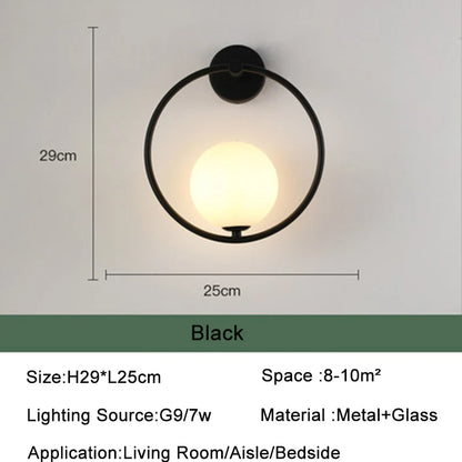 modern globe Wall Light