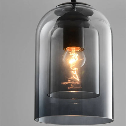 modern Double Glass Pendant Light 