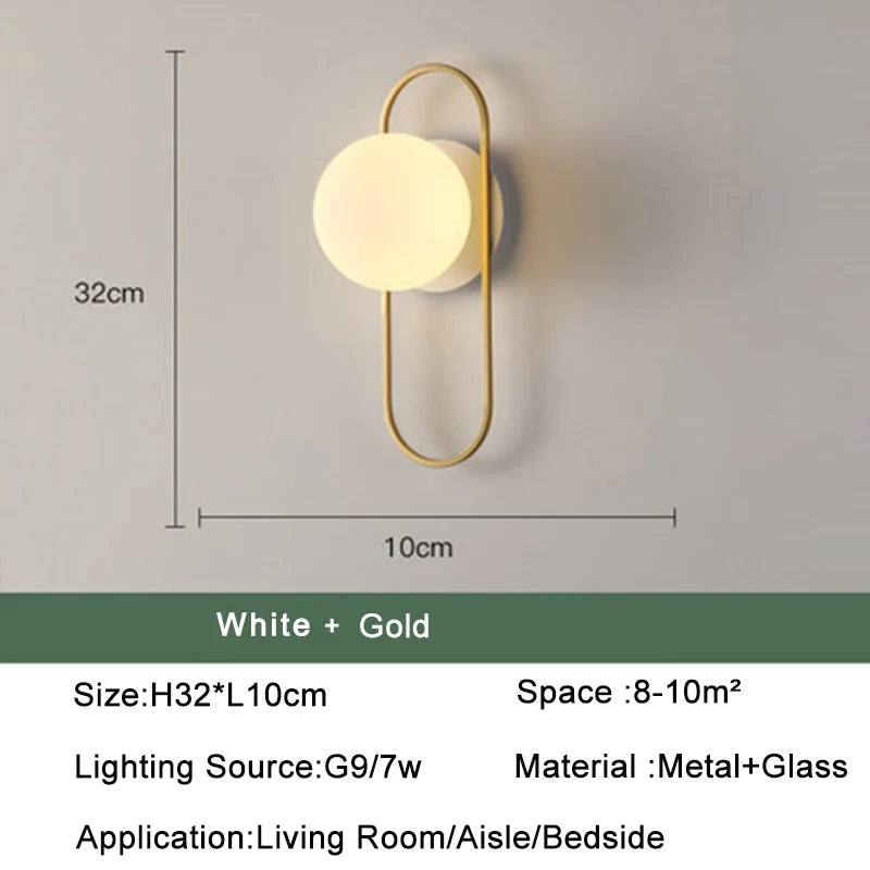 modern globe Wall Light