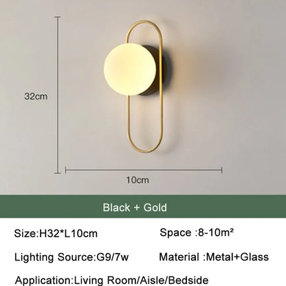 modern globe Wall Light