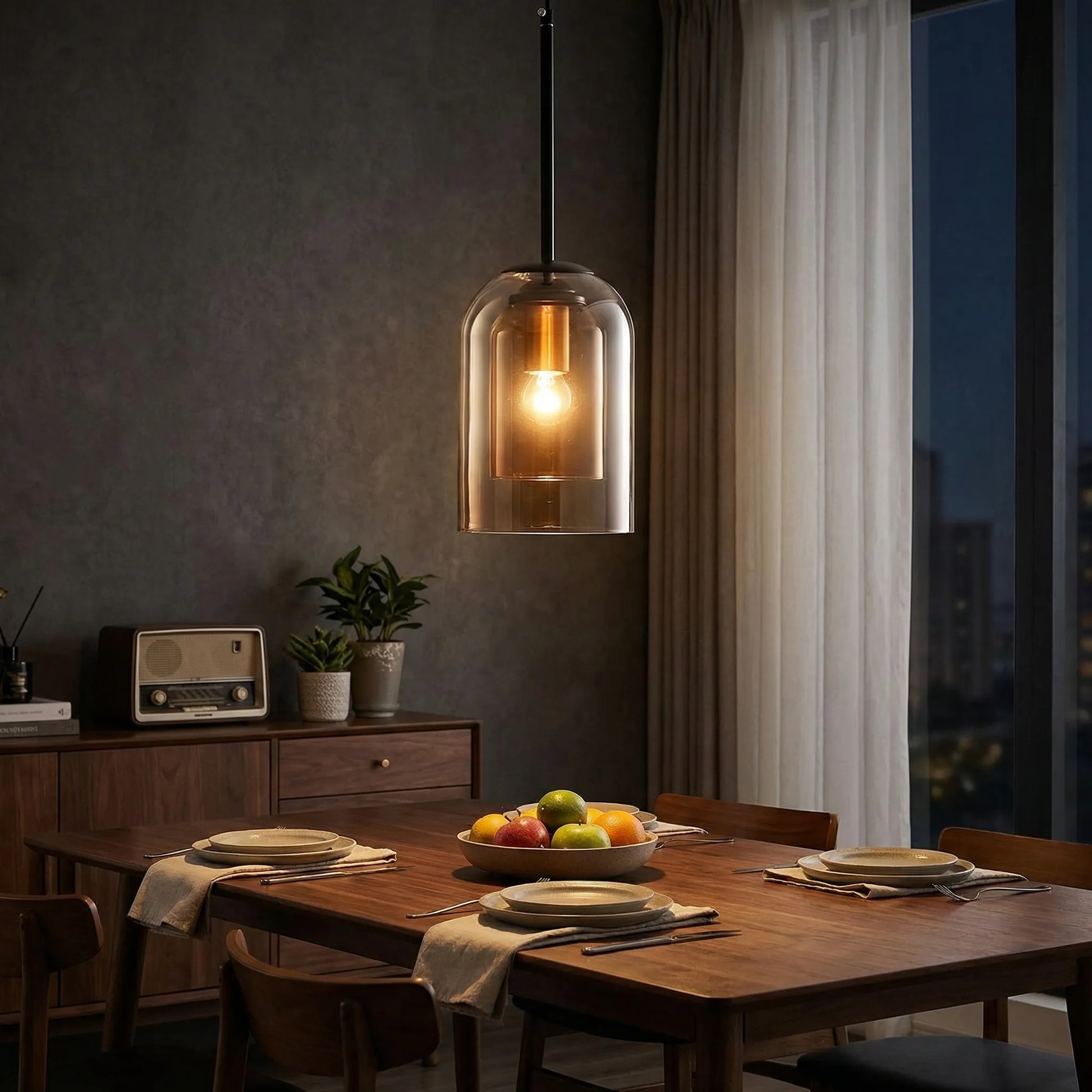 modern Single Glass Pendant Light