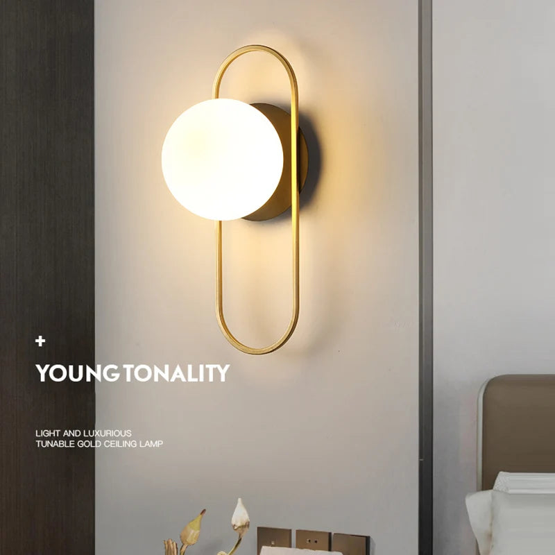 modern globe Wall Light