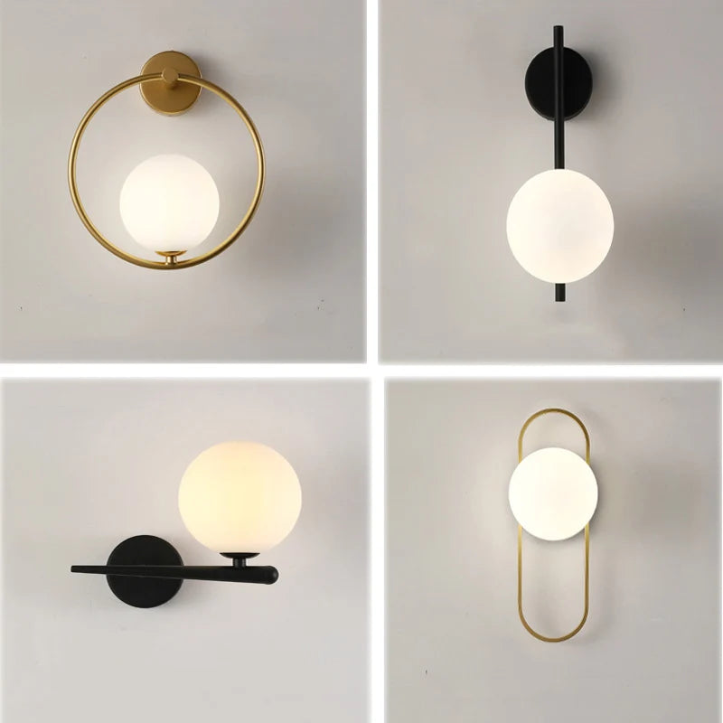 modern globe Wall Light