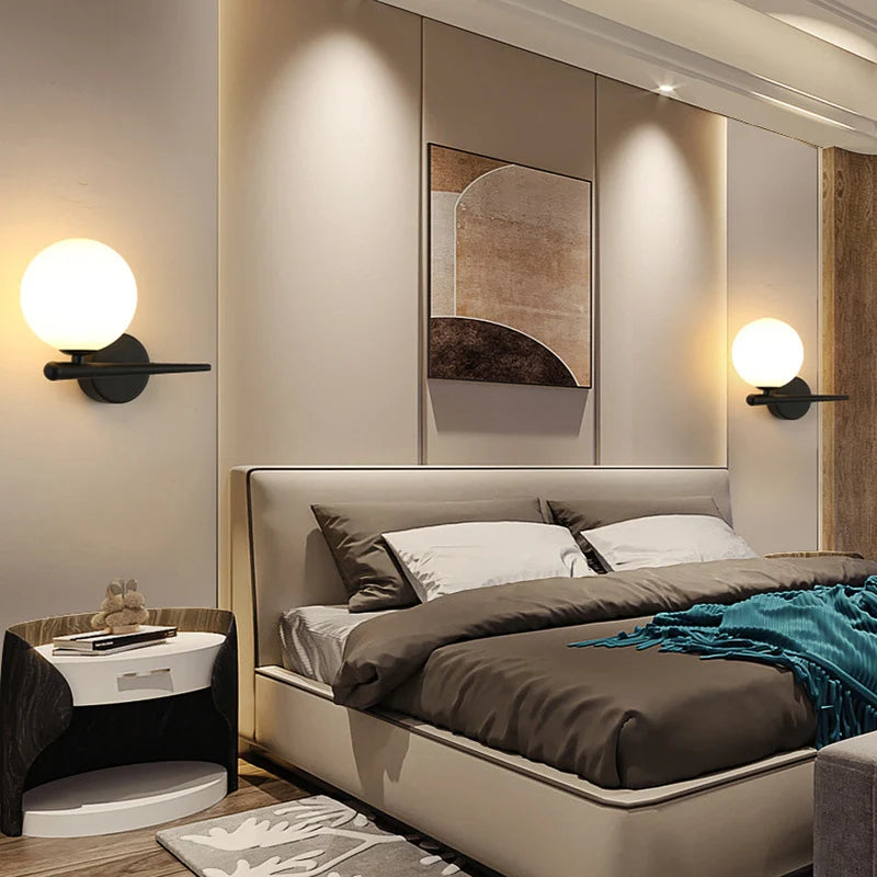 modern globe Wall Light