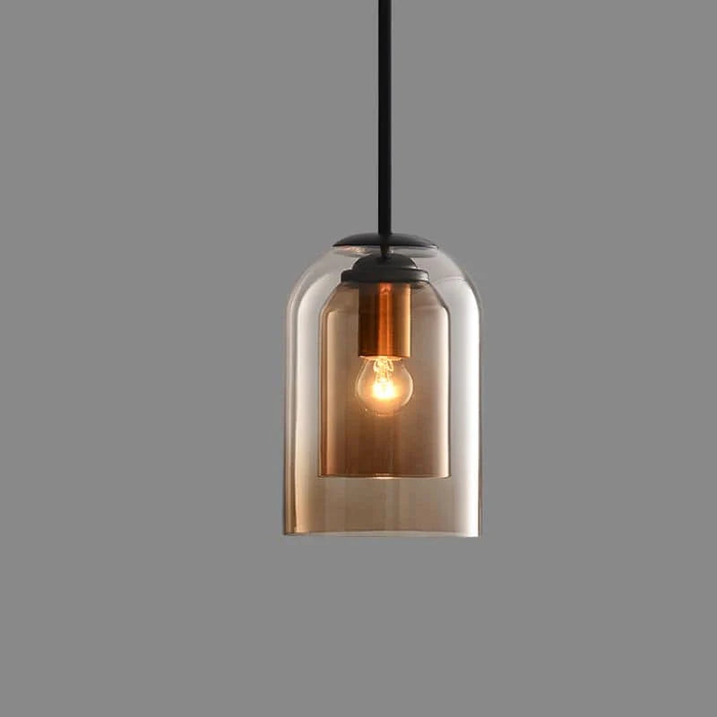 modern Double Glass Pendant Light 