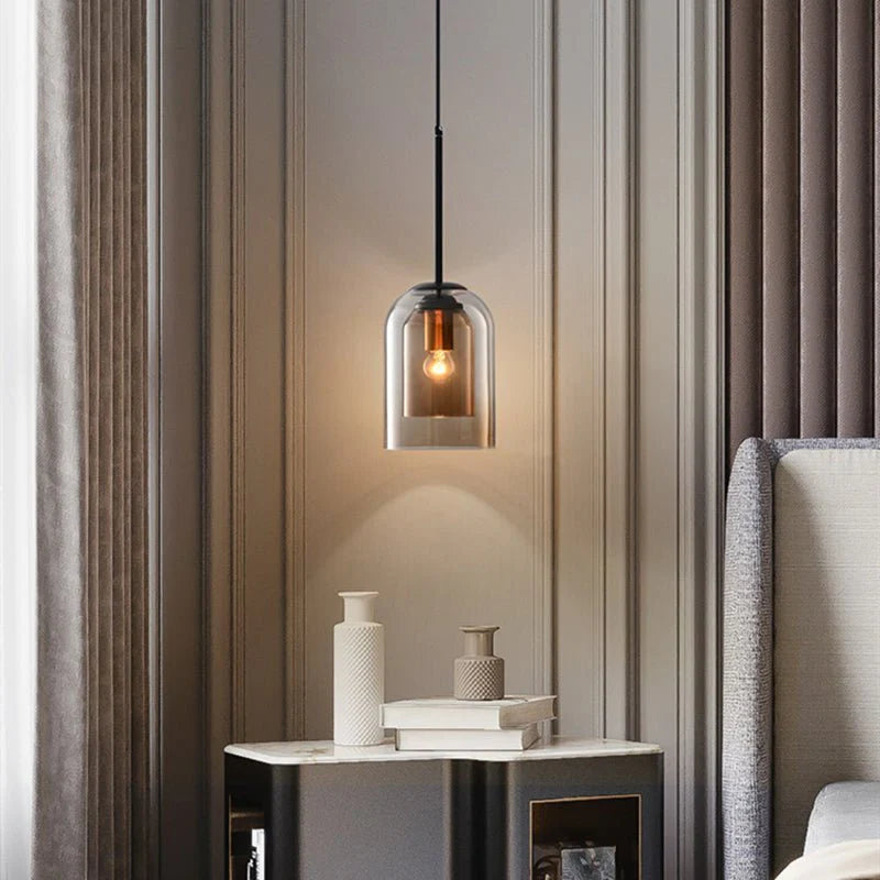 modern Double Glass Pendant Light 