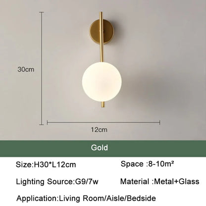 modern globe Wall Light