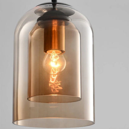 modern Double Glass Pendant Light 
