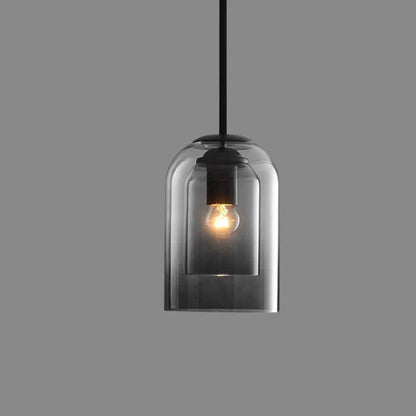 modern Double Glass Pendant Light 